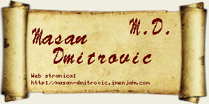 Mašan Dmitrović vizit kartica